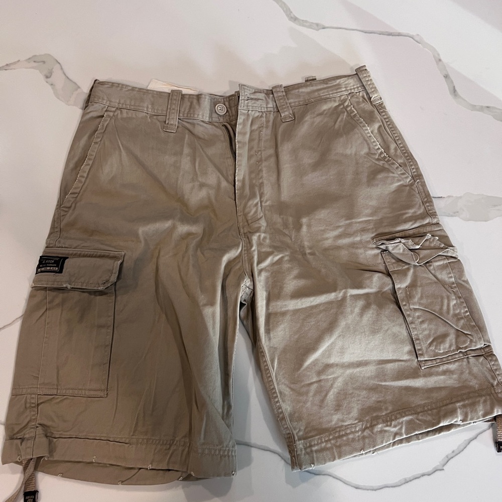 Abercrombie Men's Tan Cargo Shorts